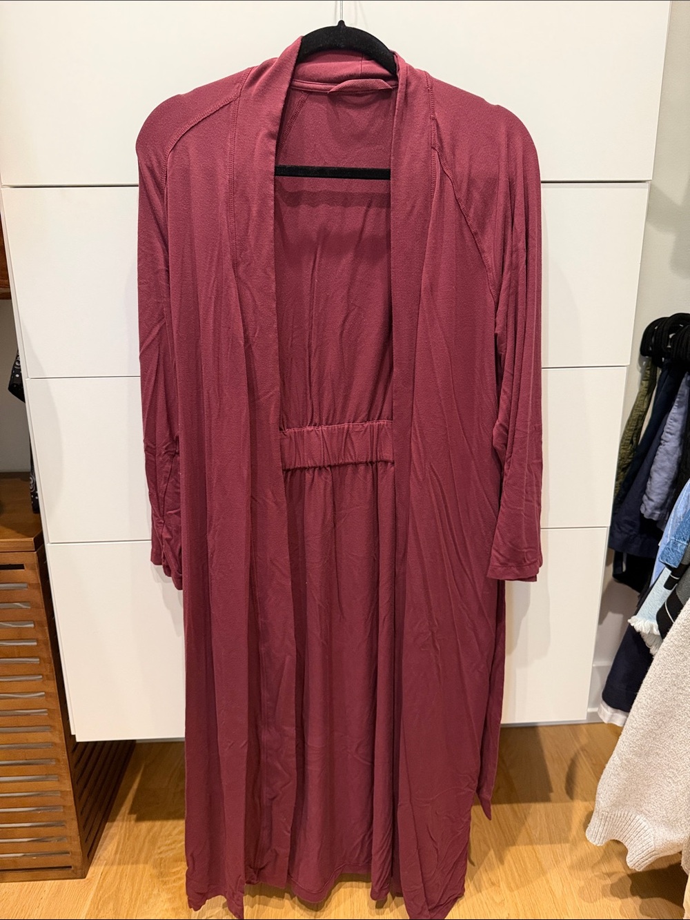 UGG Women's Long Open-Front Robe - Rosewood